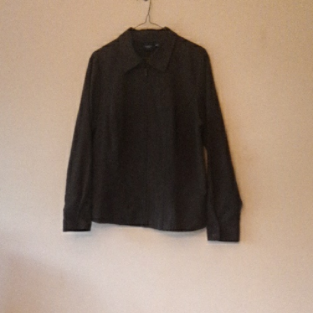 Sonoma Chocolate Brown Zippered Shirt, Sz L